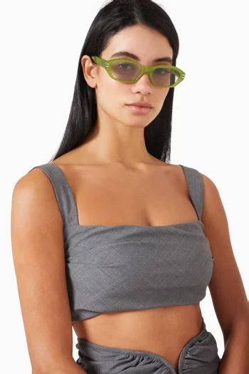 نظارة شمسية ديك جي آر 3 بتصميم سداسي أسيتات للجنسين