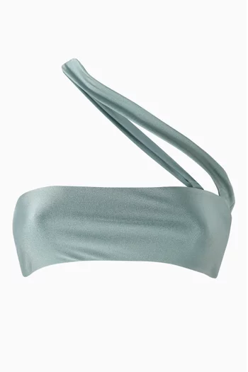 Halo Cross-strap Bikini Top in Stretch Nylon