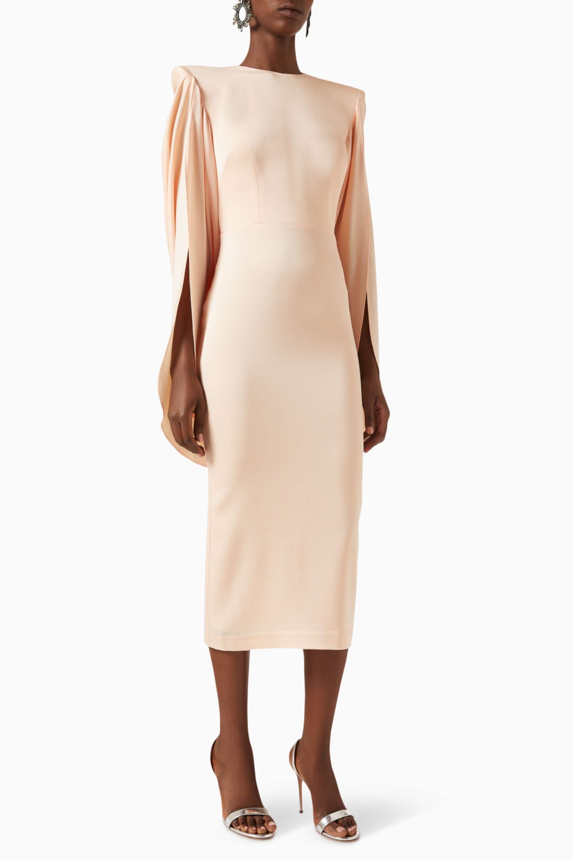 Alex Perry Cape Midi Dress in Satin Crepe price in Doha Qatar Compare Prices