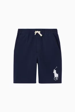 Buy Polo Ralph Lauren Blue Big Pony French Terry Shorts for Boys