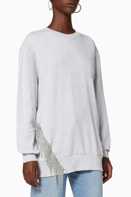 Msgm fringe sweatshirt outlet