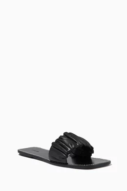 Staud nina ruched slides shop