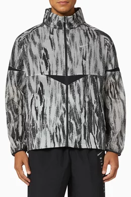 Buy Nike Grey Windrunner Wild Run Printed Running Jacket for Men