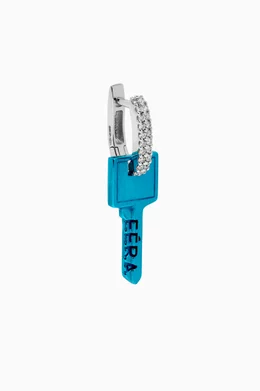 Off white key earring store