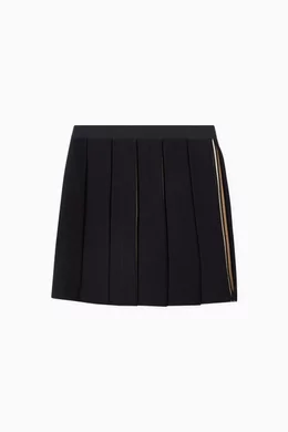 Burberry blue pleated skirt discount