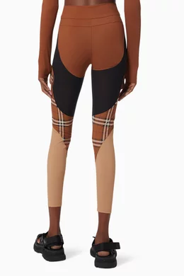 Womens Burberry brown Panelled Jersey Leggings