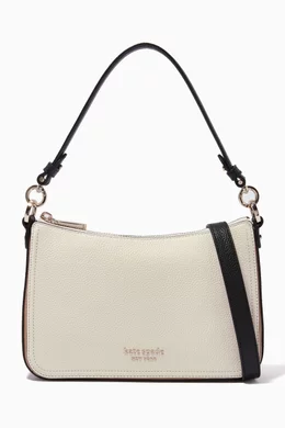 Shop Kate Spade New York White Hudson Medium Crossbody Bag in Leather for  WOMEN | Ounass Qatar