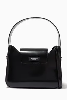 Shop Kate Spade New York Black Mini Sam Icon Hobo Bag in Spazzolato Leather  for WOMEN | Ounass Qatar