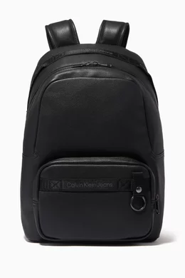 Calvin klein deals men's leather backpack
