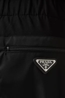 Buy Prada Black Sweatpants in Cotton & Re-Nylon Online for Men | Ounass  Qatar