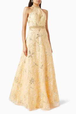 Basix floral embellished ball gown cheap
