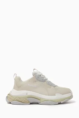Buy Balenciaga White Triple S Sneakers in Double Foam Mesh for