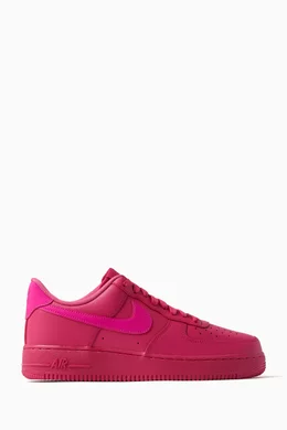 Buy Nike Pink Air Force 1 07 Low top Sneakers in Leather for