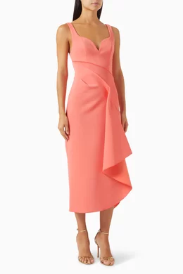 Scuba Fabric dress with logo Woman, Pink