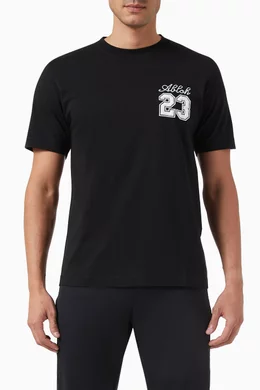 Buy Off White Black 23 Logo T Shirt in Cotton for Men in Qatar