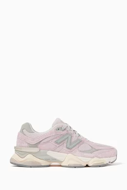 Buy New Balance Pink 9060 Sneakers in Suede Mesh for Men in