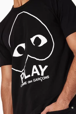 Buy Comme des Garcons PLAY Black Inverted Heart Logo Cotton T shirt For Men Online Ounass Qatar