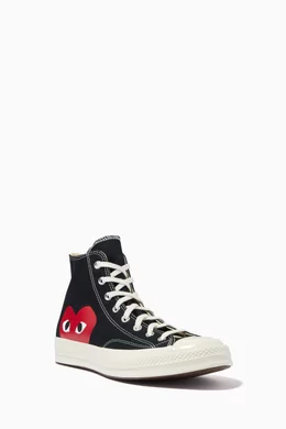 Buy Comme des Garcons PLAY Black x Converse Chuck 70 High Top Sneakers in Canvas For Men Online Ounass Qatar