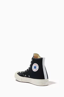 Buy Comme des Garcons PLAY Black x Converse Chuck 70 High Top Sneakers in Canvas For Men Online Ounass Qatar