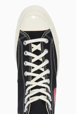 Buy Comme des Garcons PLAY Black x Converse Chuck 70 High Top Sneakers in Canvas For Men Online Ounass Qatar