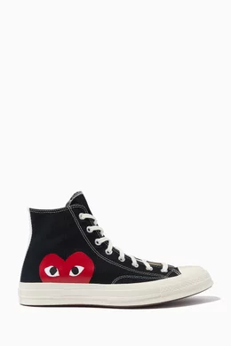 Buy Comme des Garcons PLAY Black x Converse Chuck 70 High Top Sneakers in Canvas For Men Online Ounass Qatar