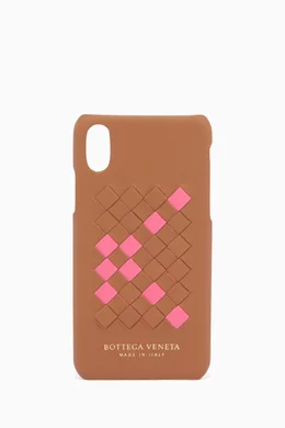 Buy Bottega Veneta Brown Brown Intrecciato iPhone X Cover For Women Online Ounass Qatar