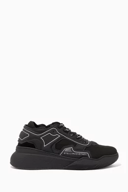 Buy Stella McCartney Black Metallic Loop Glueless Sneakers For Men