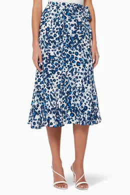 Whistles brushed leopard wrap skirt cheap