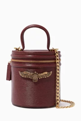 Buy Moni J Burgundy Nathalie Small Verona Leather Bag For Women