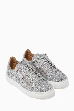 Giuseppe zanotti cheryl glitter sneakers top