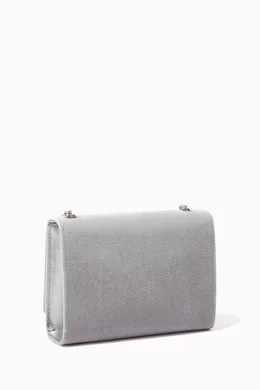 Buy Furla Silver Viva Mini Pochette Velvet Bag For Women Online