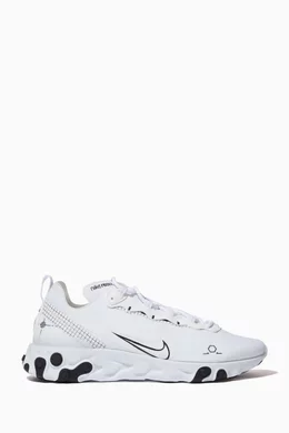 Buy Nike White Nike React Element 55 Sneakers For Men Online Ounass Qatar