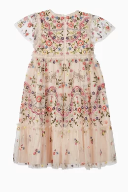 Buy Needle Thread Multicolour Dragonfly Garden Dress For Girls Online Ounass Qatar