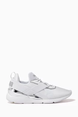 Buy Puma White Muse X3 Sneakers in Mesh For Women Online Ounass