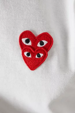 Buy Comme des Garçons PLAY White Heart Logo Cotton T-shirt For Men