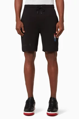 Buy BOSS Black NBA Sweat Shorts in Cotton Fleece For Men Online Ounass Qatar