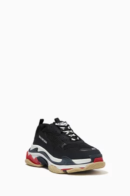 Buy Balenciaga Black Triple S Clear Sole Sneaker in Double Foam