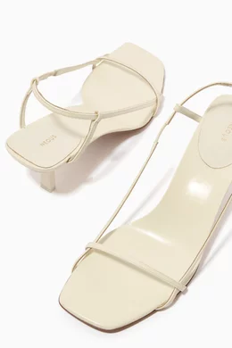 サンダル・ミュール NEOUS Cream leather Merga sandals (00343AS22 ALABASTER) MORE is LOVE | Neous - Cream Merga Slingback - Shoes