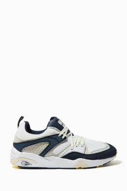 Buy Puma White Blaze of Glory PRM Sneakers in Mesh Leather For