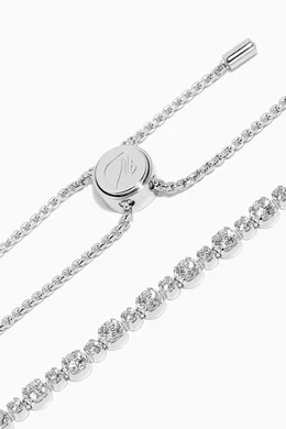 Buy Swarovski Silver Subtle Crystal Trilogy Bracelet For Women