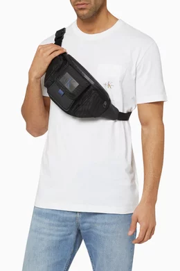 Buy Calvin Klein Jeans Black Park Utility Belt Bag in Faux Leather