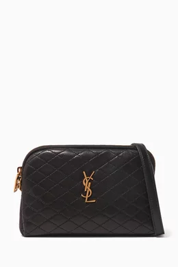 Buy SAINT LAURENT Black Gaby Chain Pouch Bag in Quilted