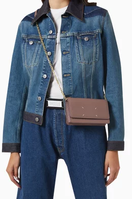 ★【Maison Margiela】 Stitches Chain Wallet Pink★ Small Chain Wallet in Pink – SVRN