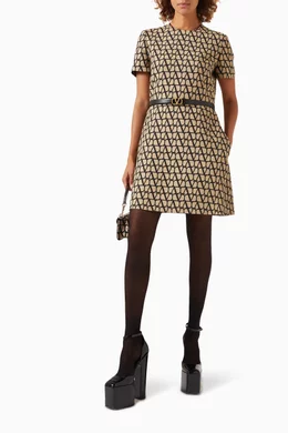 オールインワン・サロペット Valentino Garavani Toile Iconographe' Dress VALENTINO ICONOGRAPHE TOILE DRESS BEIGE NERO NEW SEASON
