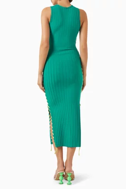 Buy Simon Miller Green Blix Dress in Stretch Cotton-jersey For Women Online  | Ounass Qatar