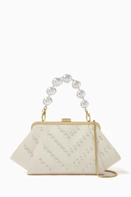 Zac Posen Pearl Bag Buy ZAC Zac Posen White Posen Clutch In Pearl
