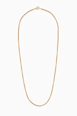 Buy David Yurman Gold Box Chain Necklace in 18kt Yellow Gold,