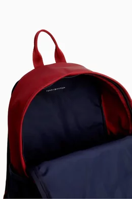 Buy Tommy Hilfiger Blue Hilfiger Flag Varsity Backpack in Recycled Polyester For UNISEX Online Ounass Qatar