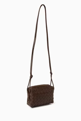 送料関税込★Bottega Veneta Leather Camera Mini shoulder bag Bottega Veneta - Black Woven Leather Mini Camera Bag