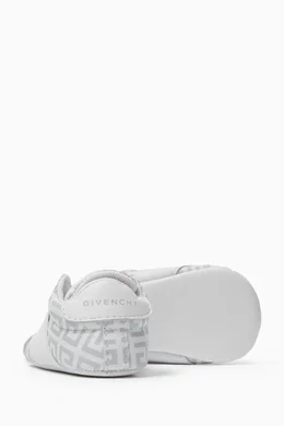 Buy Givenchy White All over Logo Print Slippers in Leather For UNISEX Online Ounass Qatar
